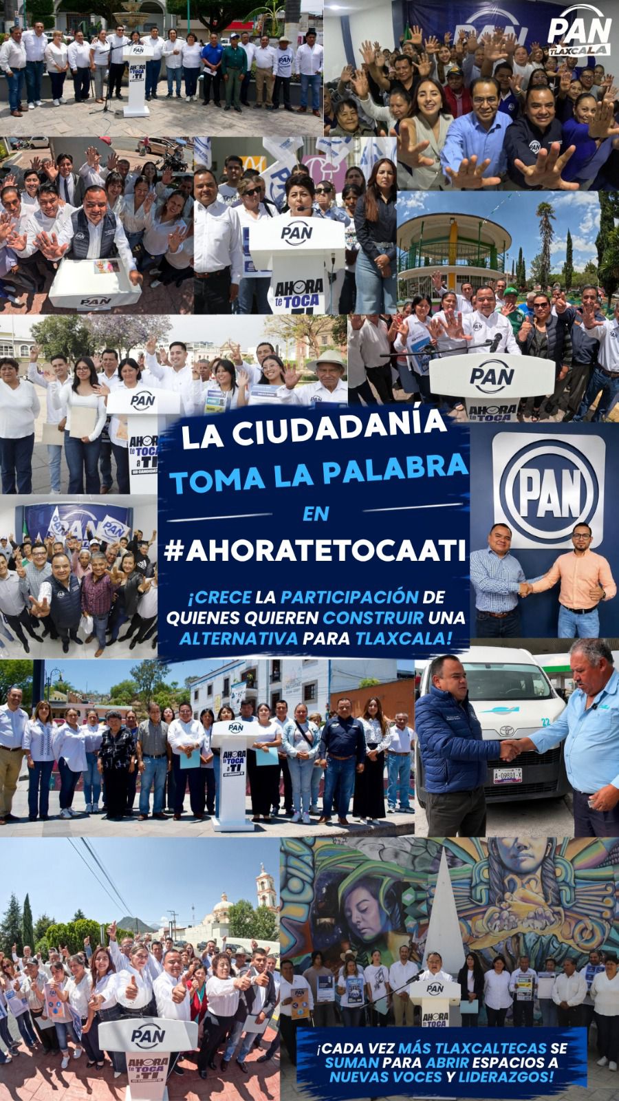 Crece con fuerza 'Ahora Te Toca a Ti'; ciudadanos ven en el PAN Tlaxcala  una alternativa real